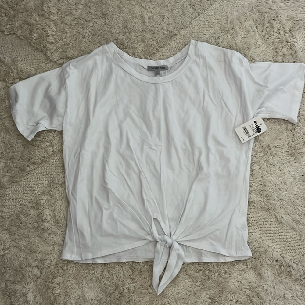 Charlotte russe knotted T shirt, S, NWT
